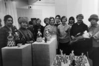 Мастерицы дымковской игрушки на открытии выставки. Фото 1
