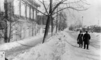 Перспектива от улицы Ленина на восток зимой. 1960-е годы